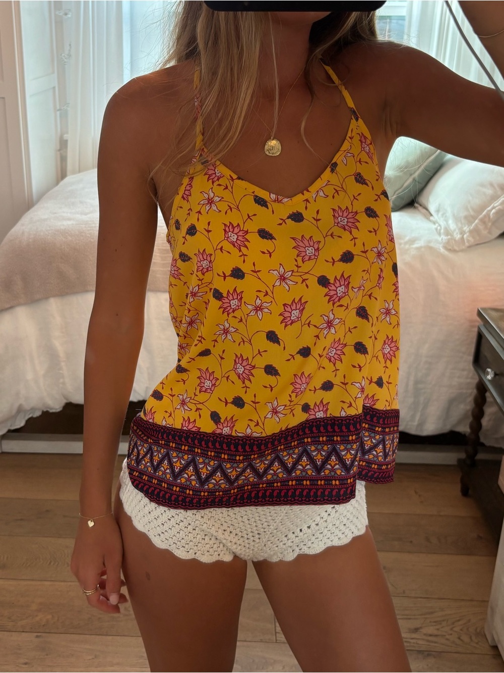 Vintage Hollister Floral Print Halter Tank Top